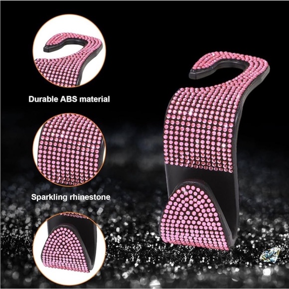 2 Bling Car Bag holders & Coasters Pink - Picture 12 of 12